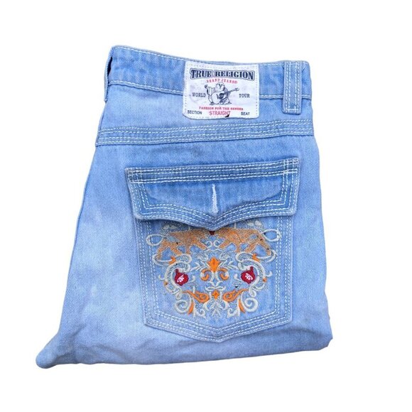 Vintage True Religion Jeans Size 36 STRAIGHT Blue - Picture 4 of 11